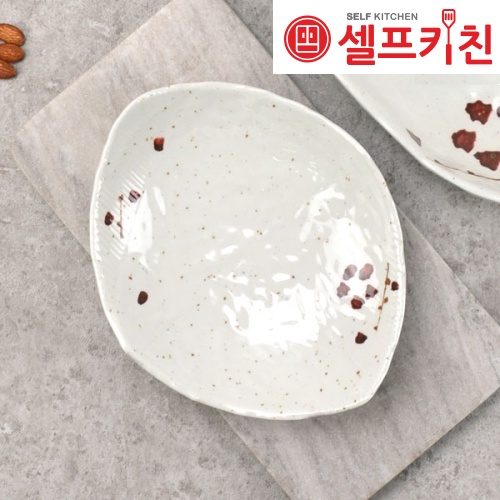 멜라민 타원접시볼 8.5인치 M살구 접시 그릇 돌산 고급접시 업소용그릇 DS-6687