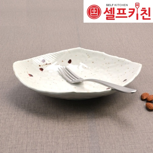 멜라민 타원접시볼 8.5인치 M살구 접시 그릇 돌산 고급접시 업소용그릇 DS-6687