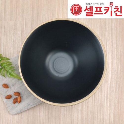 멜라민 앤틱블랙 우동기 대접 그릇 원형 돌산 업소용그릇 DS-6738